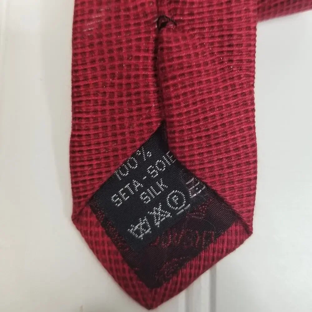 Versace Medusa Head Red Silk‎ Tie